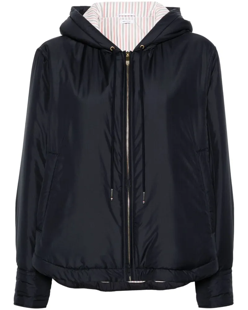 Thom Browne Daunen-Hemdjacke mit Kapuze - Blau Blau