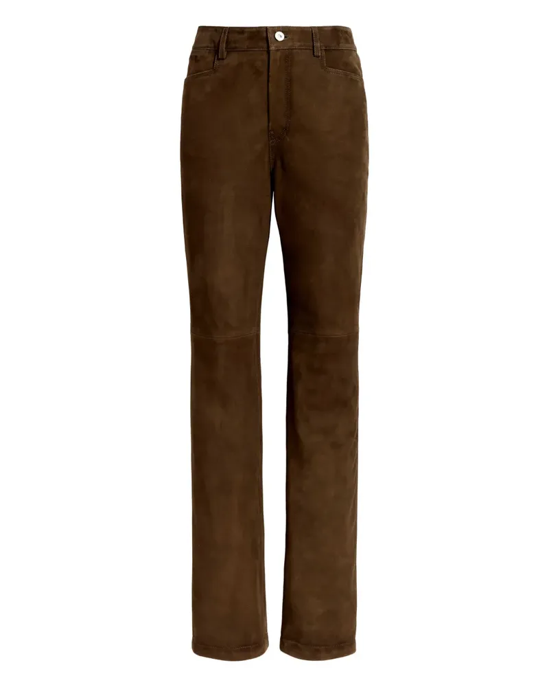 Proenza Schouler Straight-Leg-Hose aus Wildleder - Braun Braun