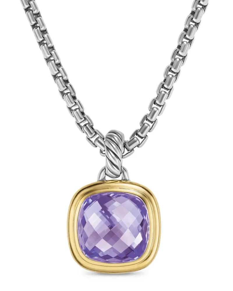 David Yurman 18kt Albion Gelbgold- und Sterlingsilberhalskette mit Amethyst Silber