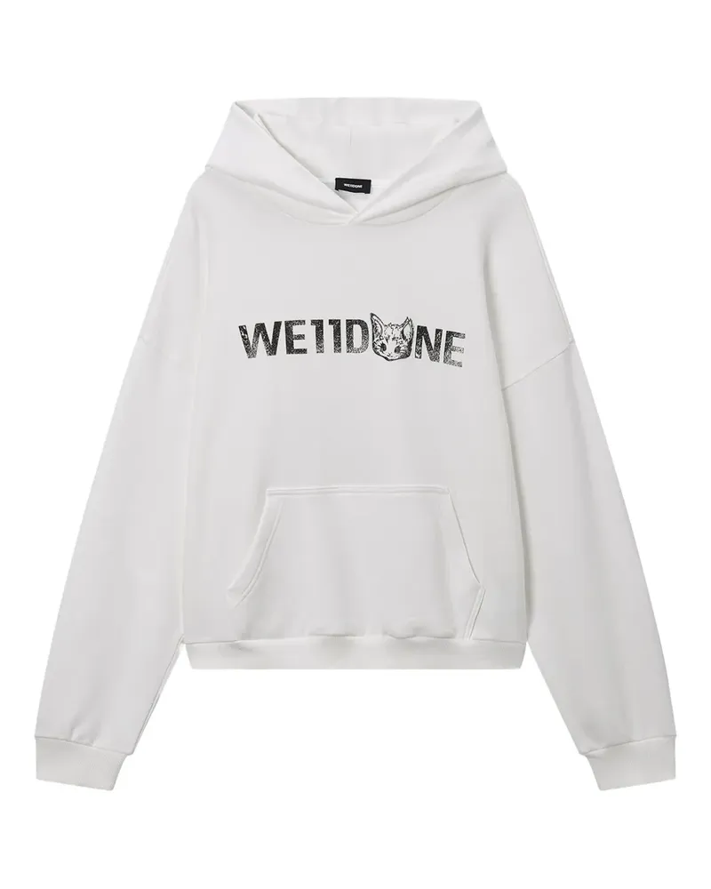 WE 11 DONE Hoodie mit Logo-Print - Weiß Weiß