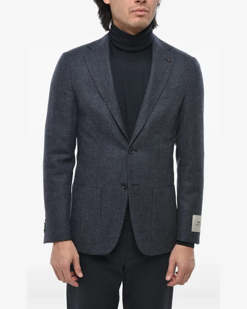 Corneliani CC Collection single-breasted virgin wool blazer - Blau Blau