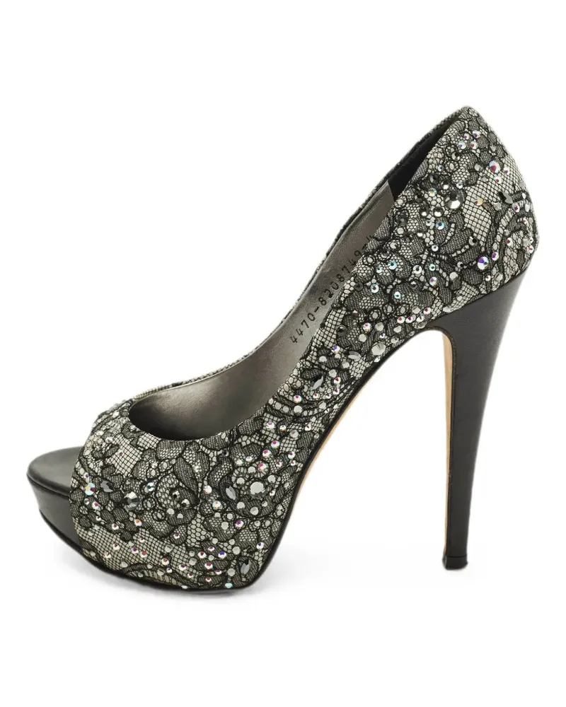 Gina lace crystal-embellished pumps - Schwarz Schwarz