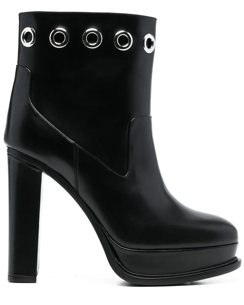 Alexander McQueen Stiefel mit Plateau 130mm Schwarz