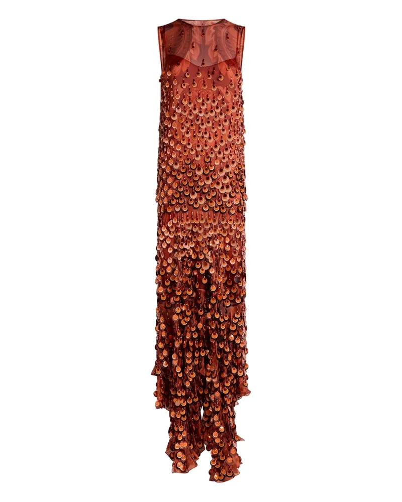 Etro Ärmelloses Kleid mit Pailletten - Rot Rot