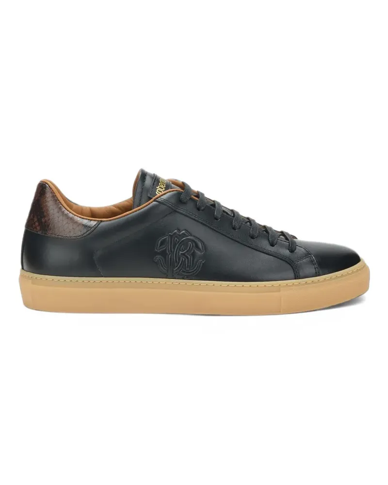 Roberto Cavalli Sneakers mit Schlangen-Effekt - Schwarz Schwarz
