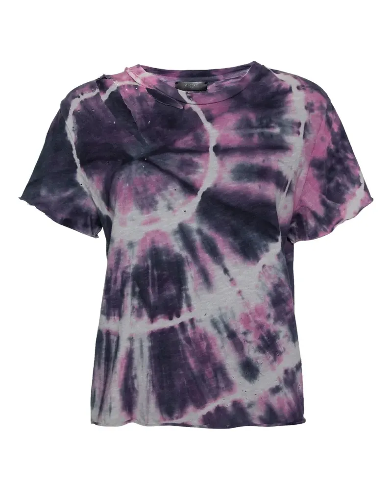 Amiri T-Shirt mit Batikmuster - Violett Violett