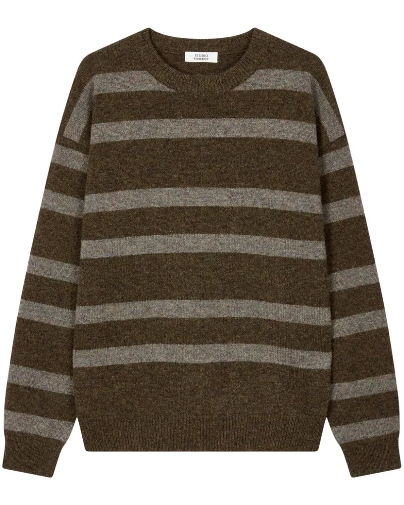 STUDIO TOMBOY Gestreifter Pullover - Braun Braun