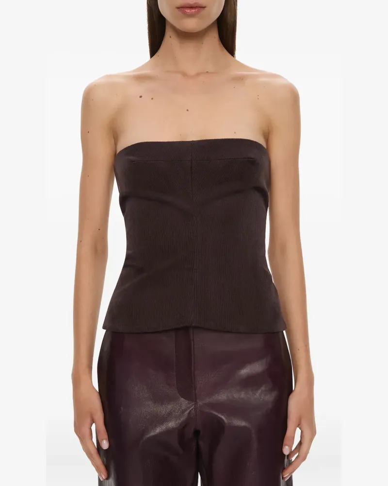 Christopher Esber Bustier aus Cord - Rot Rot