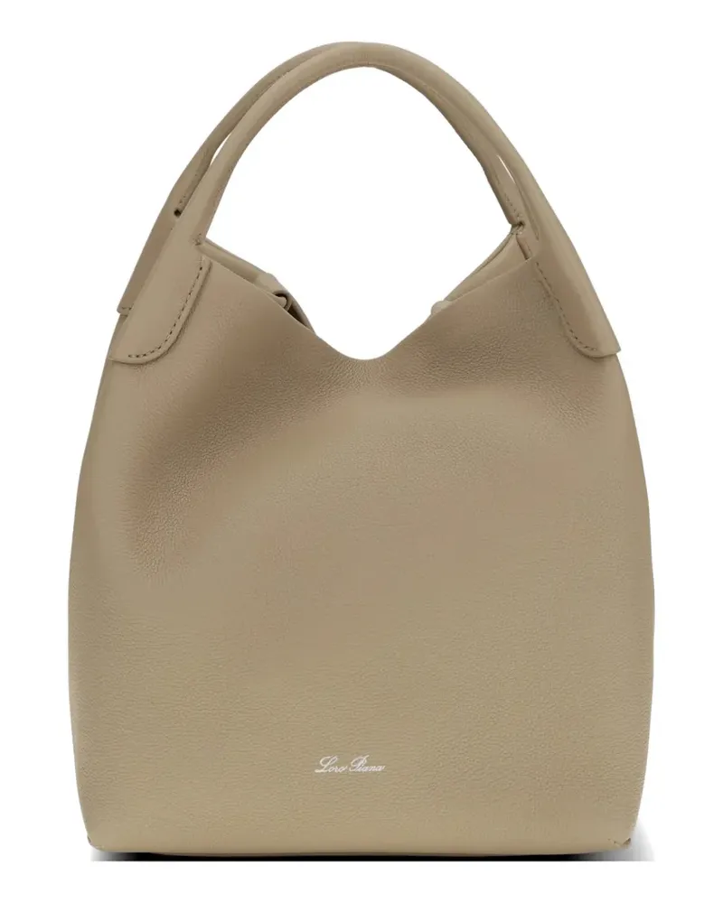 Loro Piana large Bale leather tote bag - Nude Nude
