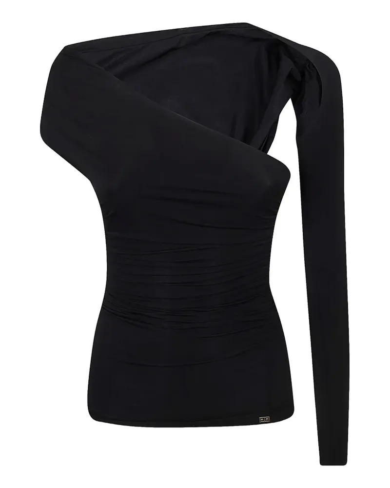 Elisabetta Franchi Asymmetrisches Tanktop - Schwarz Schwarz