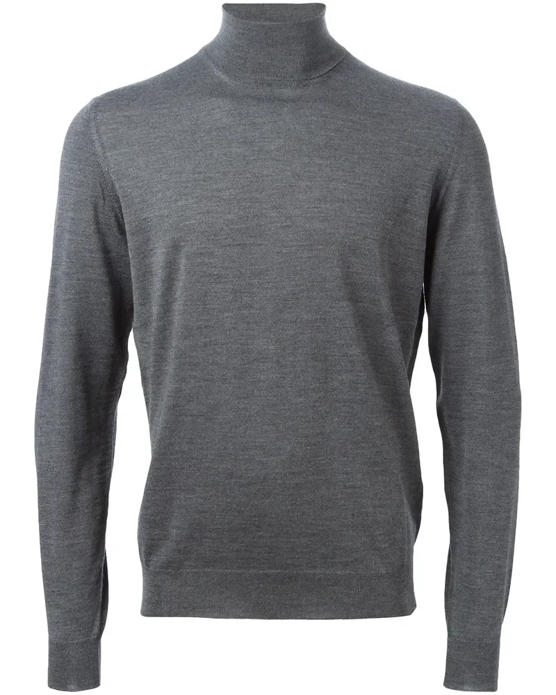 Drumohr  Fein gestrickter Rollkragenpullover - Grau Grau