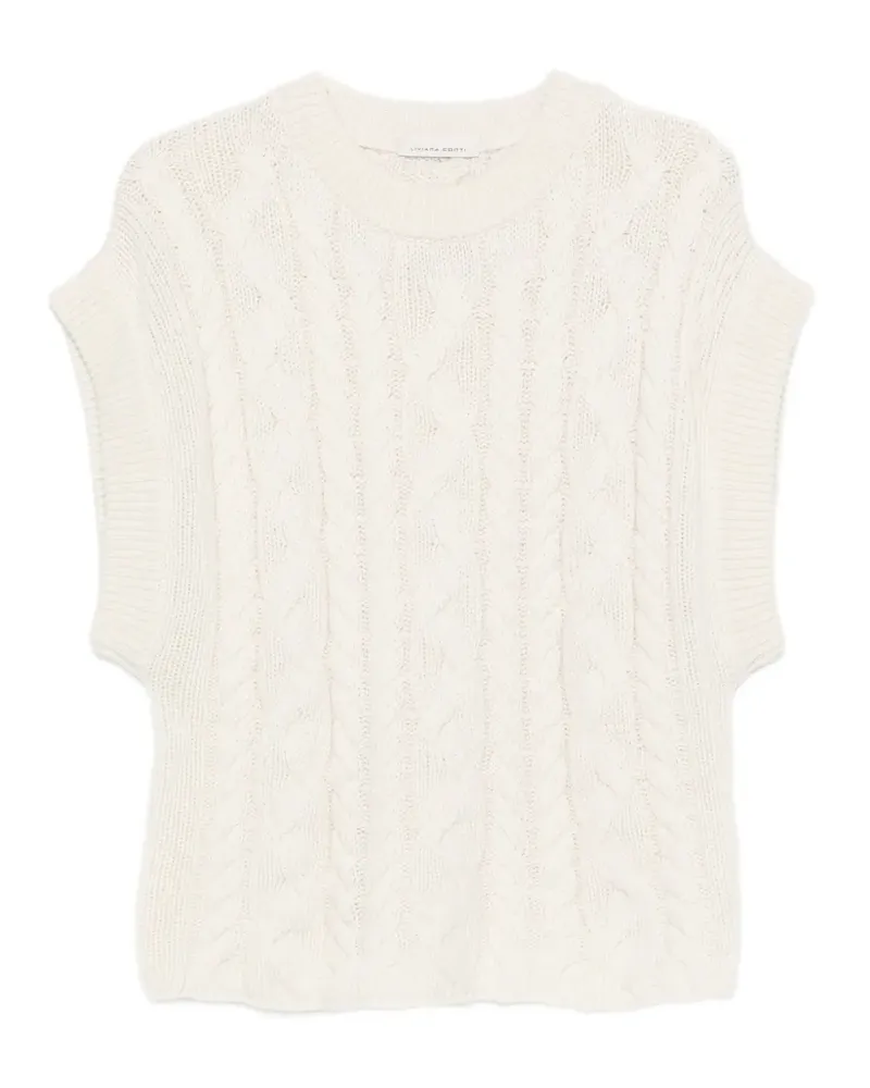 Liviana Conti cable-knit vest - Nude Nude