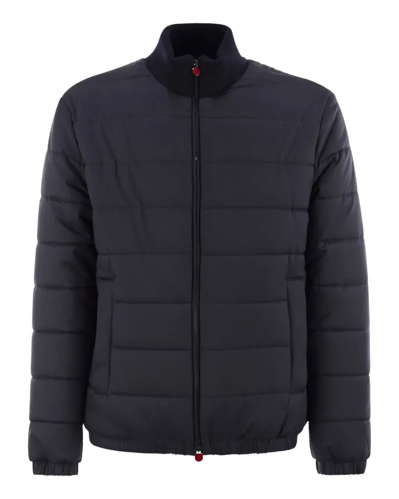Kiton Gesteppte Bomberjacke - Blau Blau