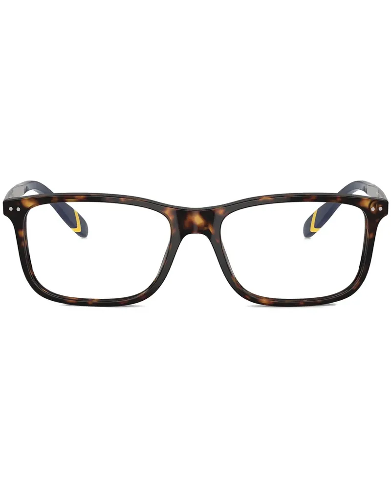 Ralph Lauren Brille mit eckigem Gestell - Braun Braun