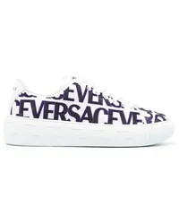 Versace Sneakers mit Logo-Stickerei Weiß