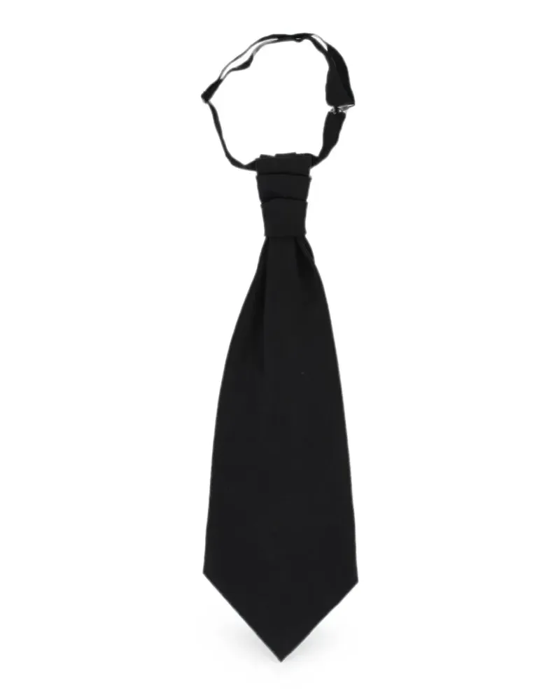 Corneliani black ascot tie - Schwarz Schwarz