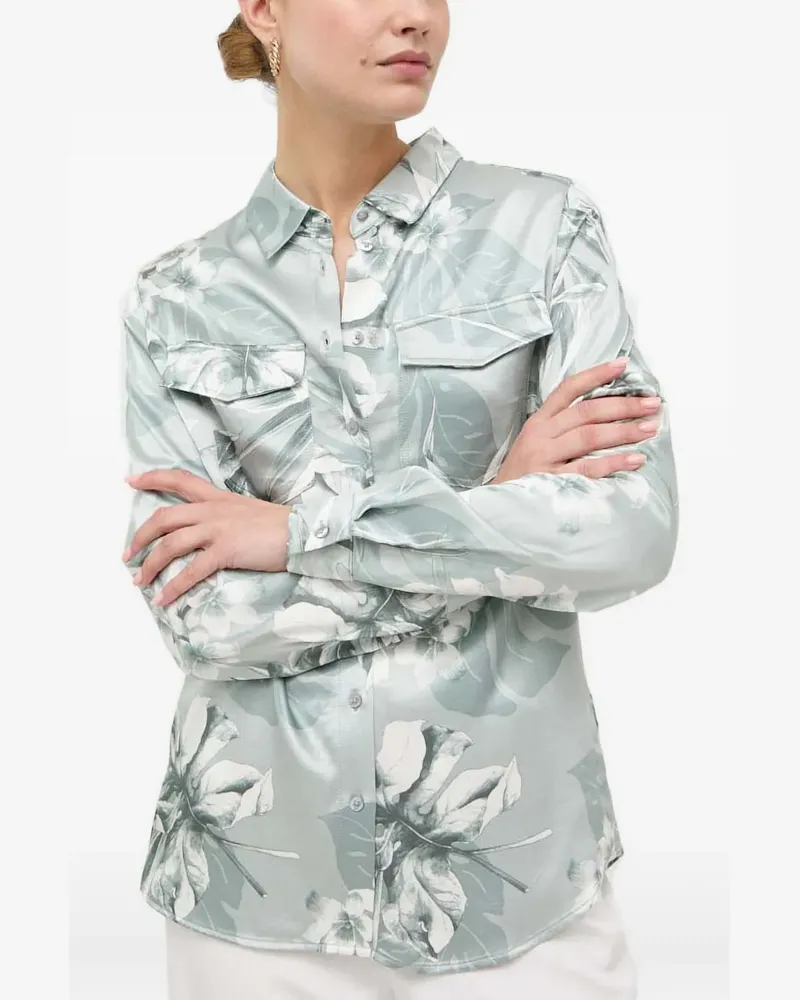 Guess Hemd mit Blumen-Print - Grün Grün