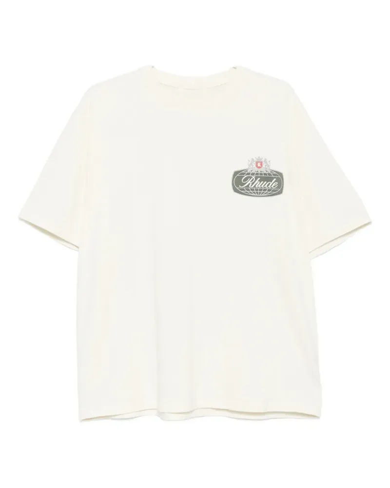 RHUDE logo-print T-shirt - Nude Nude