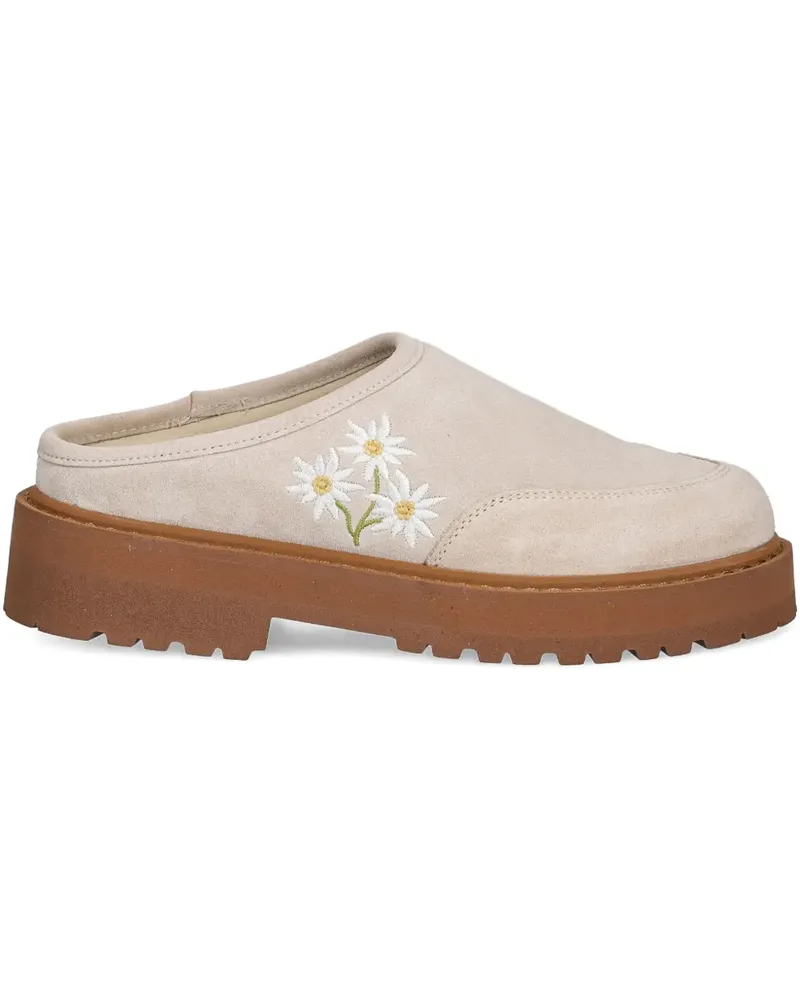 Diemme Maggiore Mules mit Stickerei - Nude Nude