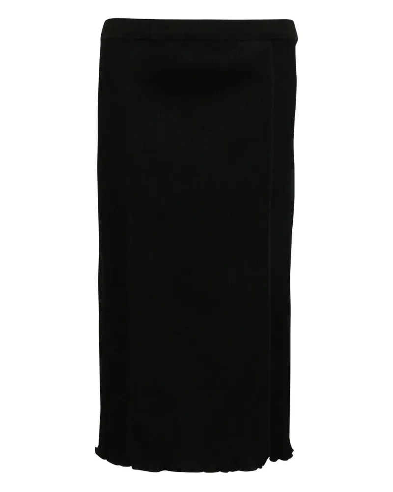 Theory ribbed midi skirt - Schwarz Schwarz