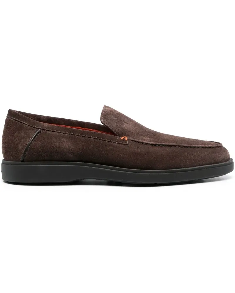 Santoni Drain Slipper aus Wildleder - Braun Braun