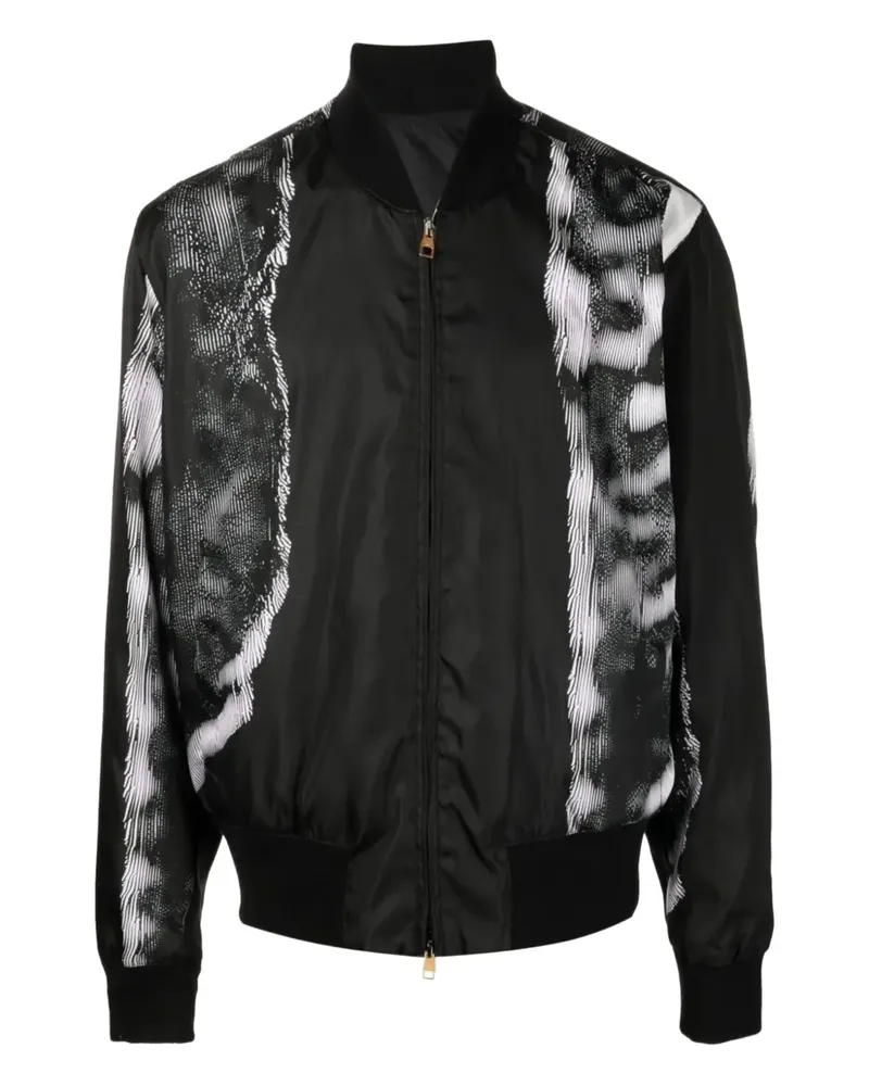 Dunhill Bomberjacke mit Print - Schwarz Schwarz