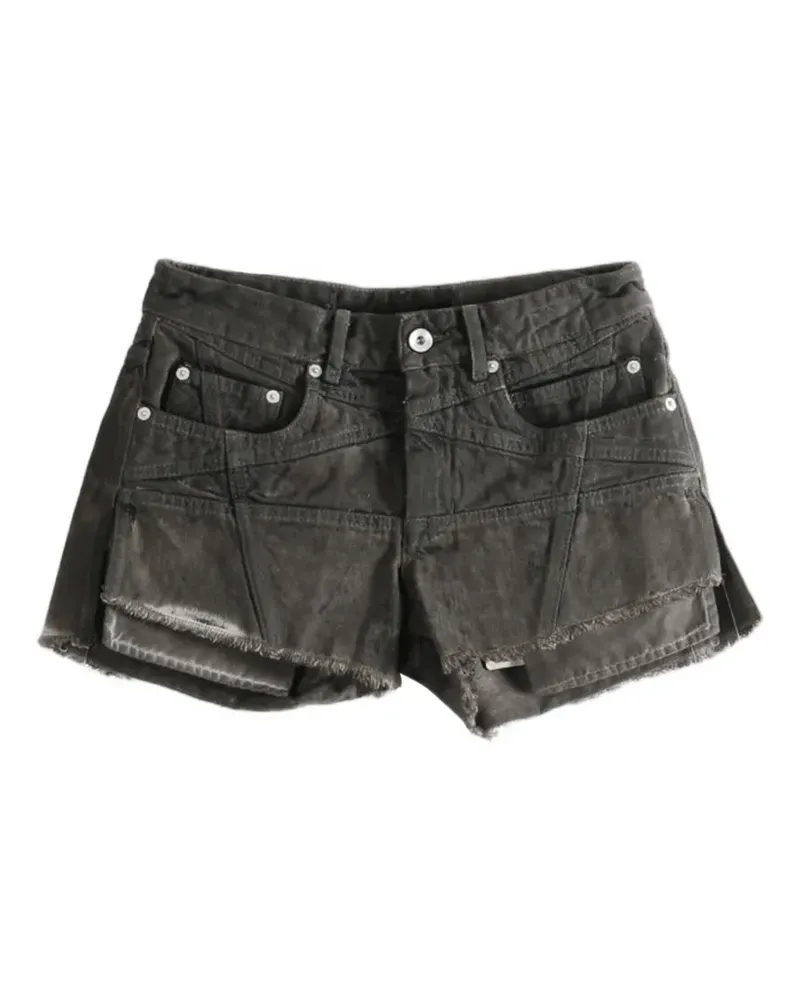 DRKSHDW by Rick Owens distressed denim shorts - Grau Grau