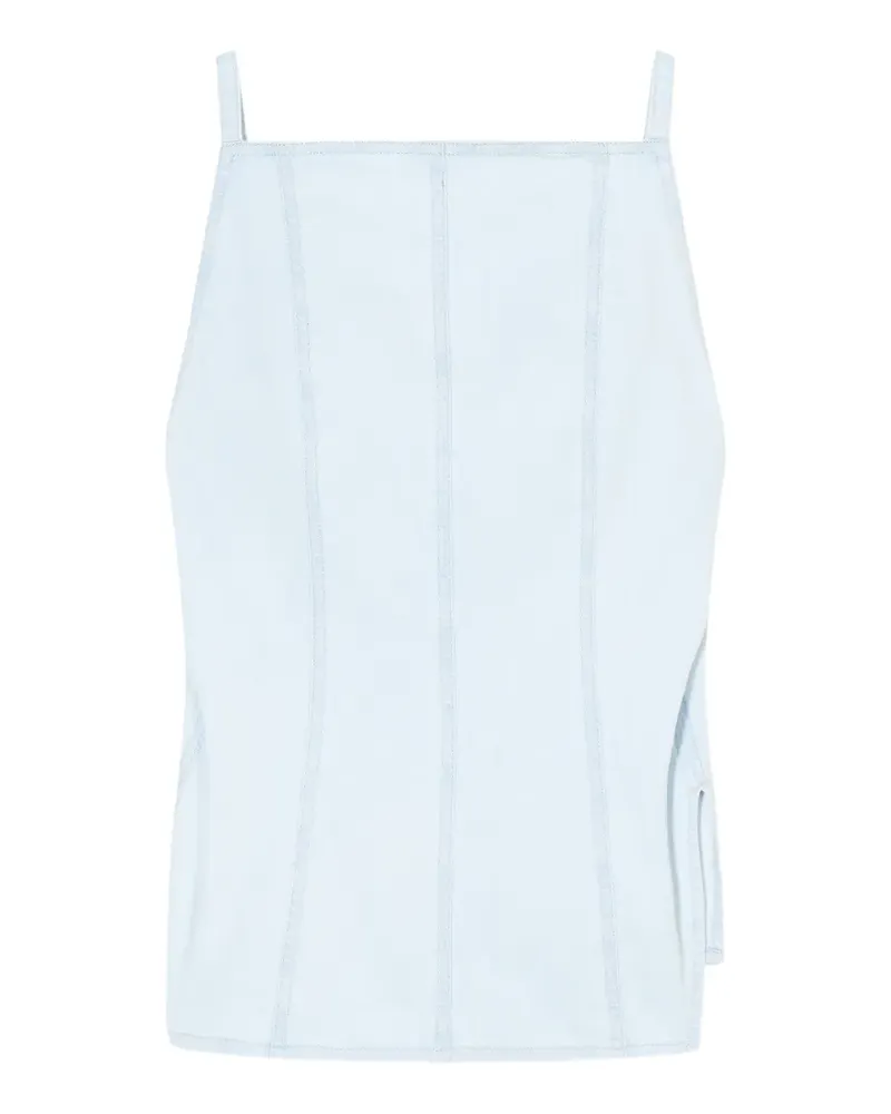 Closed Top mit Riemen - Blau Blau