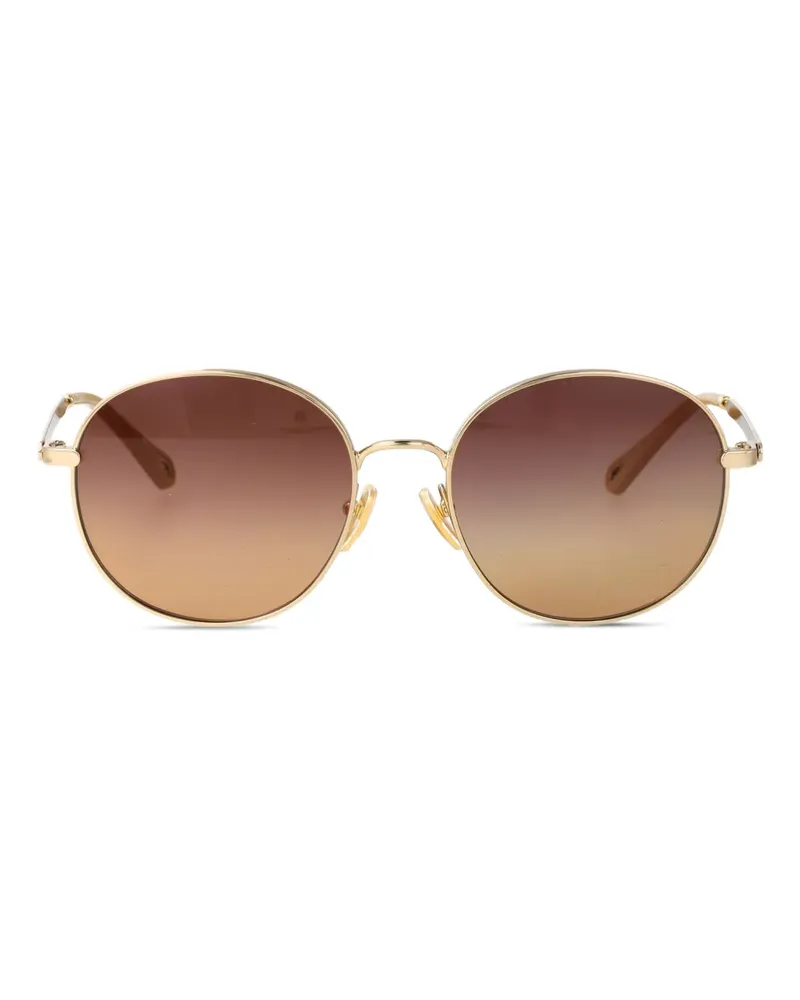 Chloé Sonnenbrille mit rundem Gestell - Gold Gold