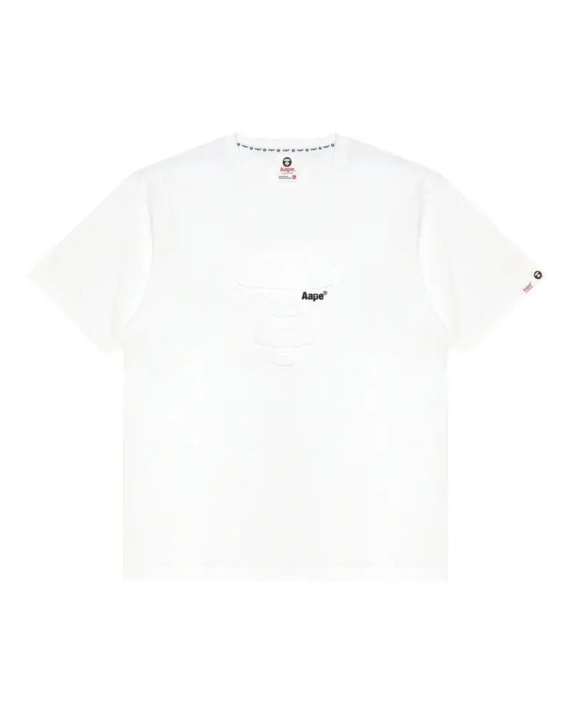 BAPE T-Shirt mit Logo-Print - Weiß Weiß