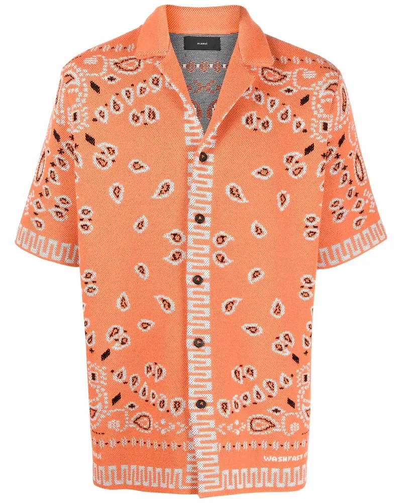 Alanui Hemd mit Bandana-Print - Orange Orange