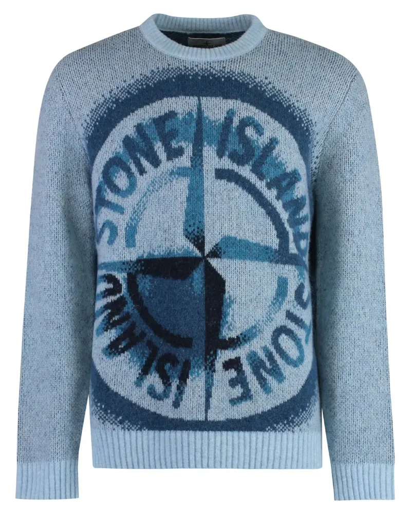 Stone Island Gestrickter Pullover - Blau Blau