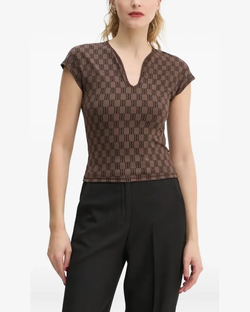 By Malene Birger Gemustertes Venazia Oberteil - Braun Braun