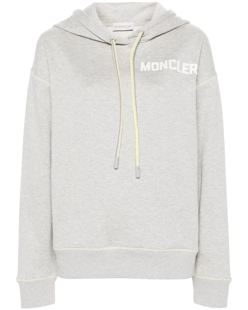 Moncler Hoodie mit Logo-Stickerei Grau