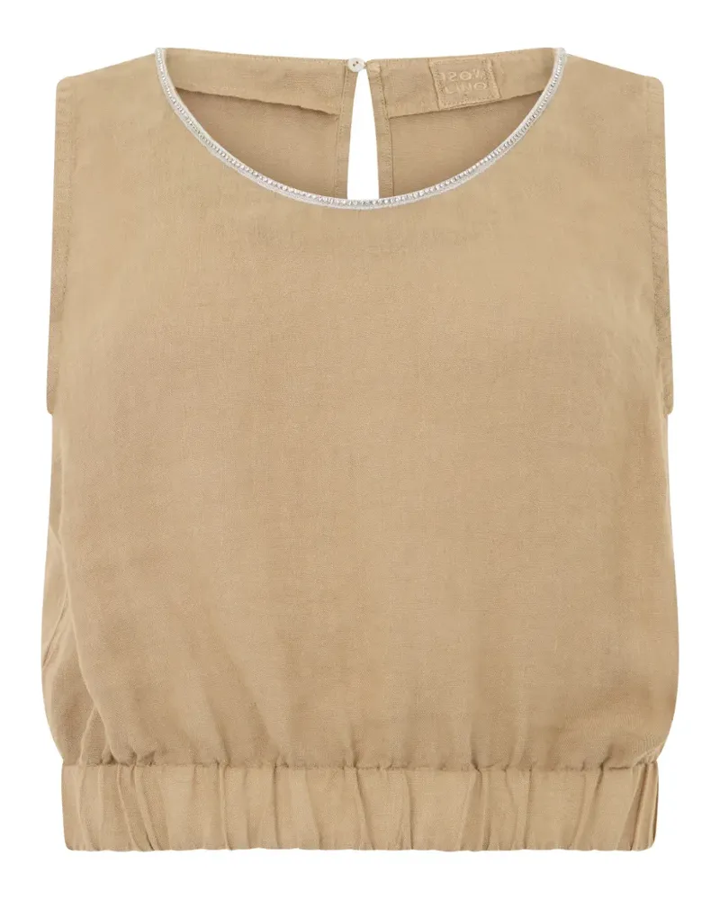 120% Lino linen top - Nude Nude