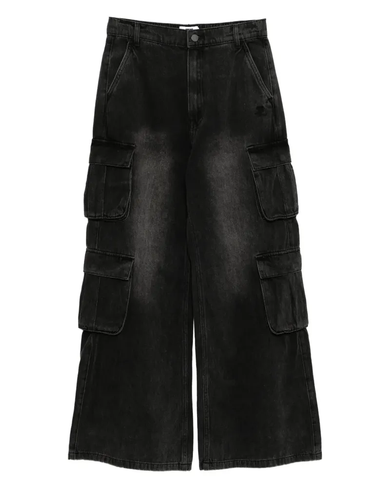 Izzue Jeans mit Logo-Stickerei - Schwarz Schwarz