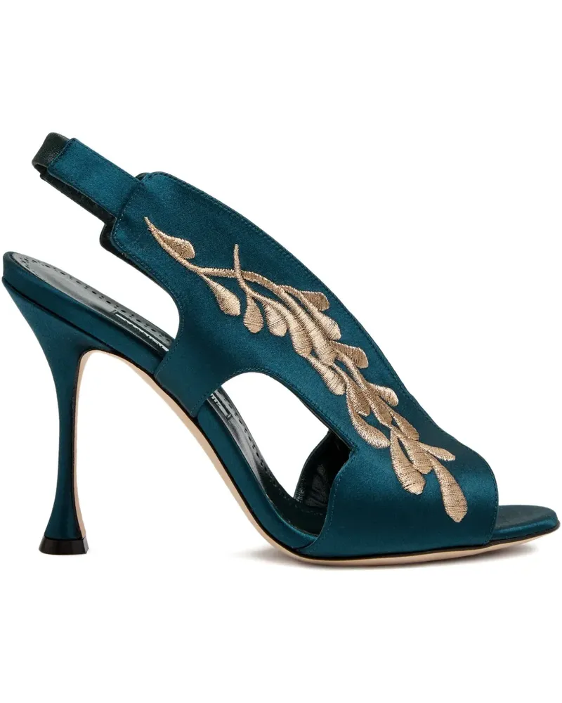 Manolo Blahnik 105m Pancrabonu slingback sandals - Blau Blau