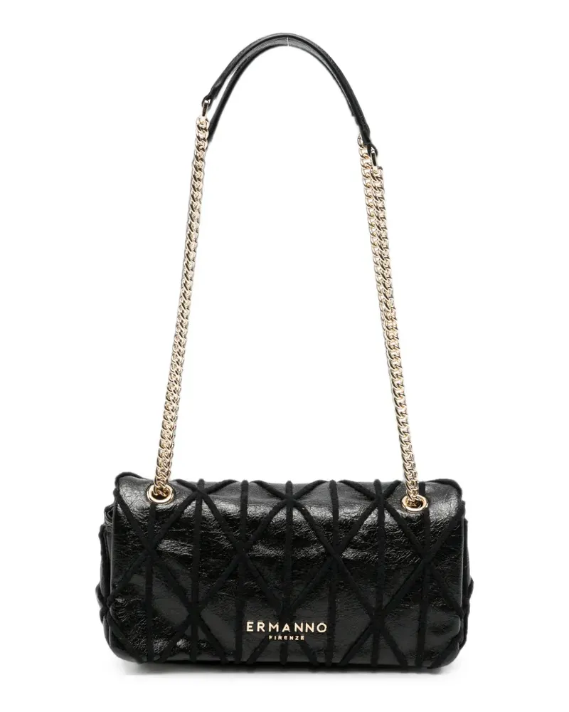 Ermanno Scervino crinkled-effect lace-up shoulder bag - Schwarz Schwarz