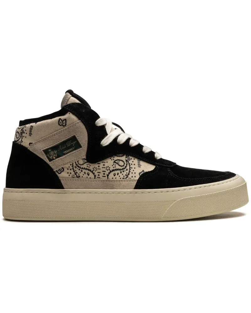 RHUDE Cabriolets Sneakers mit Bandana-Print - Schwarz Schwarz