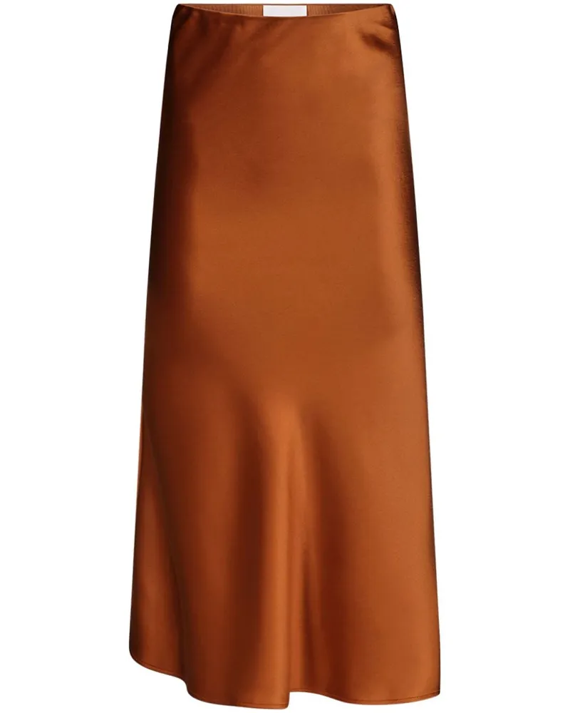 GALVAN Midirock aus Satin - Orange Orange