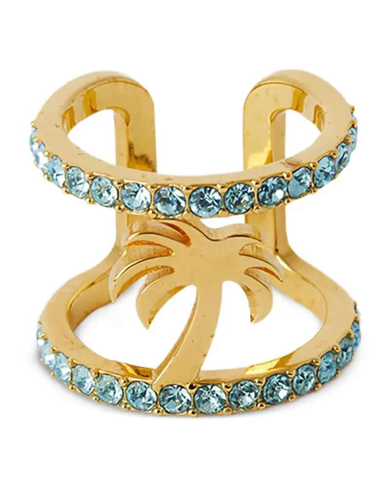 Palm Angels Palm Ring mit Strass - Gold Gold
