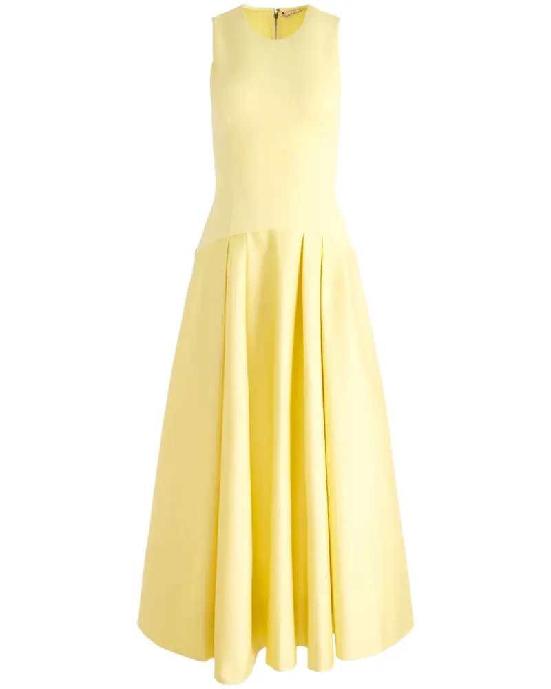 Alice + Olivia Adley Midikleid - Gelb Gelb