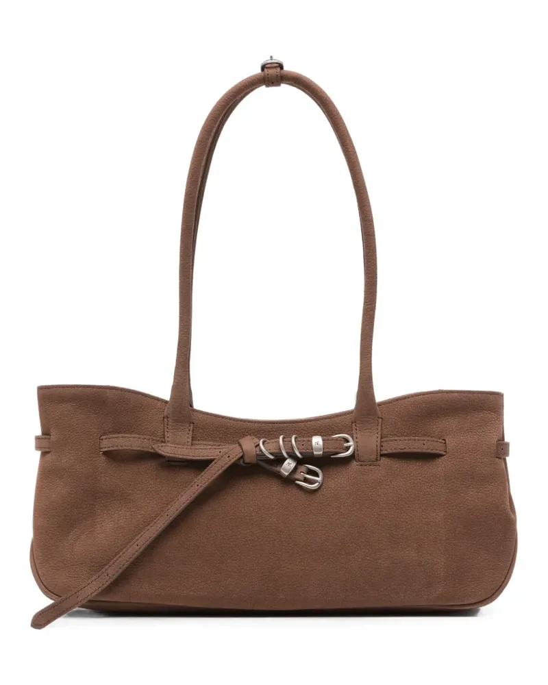 Marge Sherwood Schultertasche mit Schnallendetail - Braun Braun