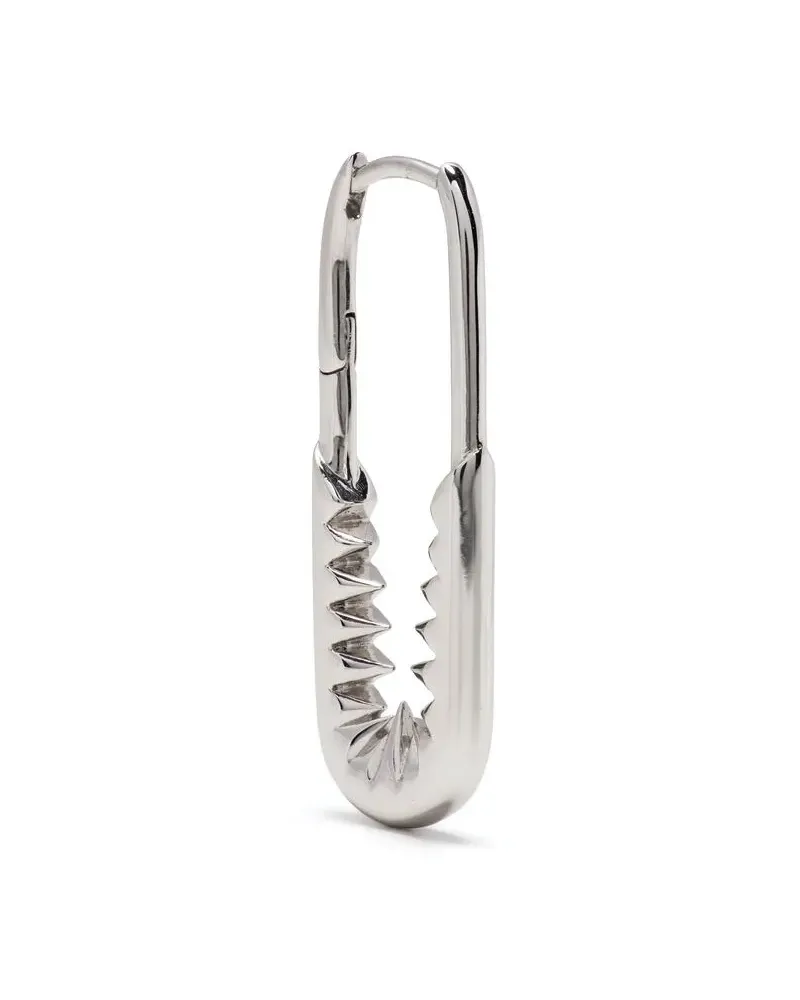 KASUN LONDON Creole mit Sicherheitsnadel - Silber Silber