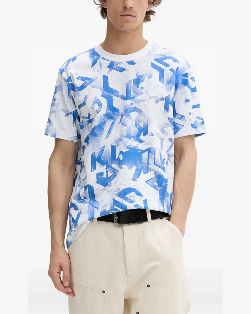 Karl Lagerfeld T-Shirt mit Logo-Print - Weiß Weiß