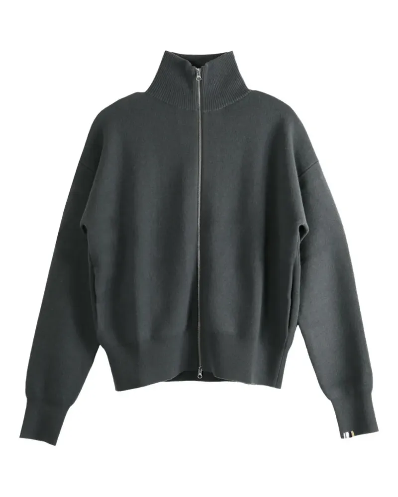 extreme cashmere n°319 high-neck zip-up cardigan - Grau Grau