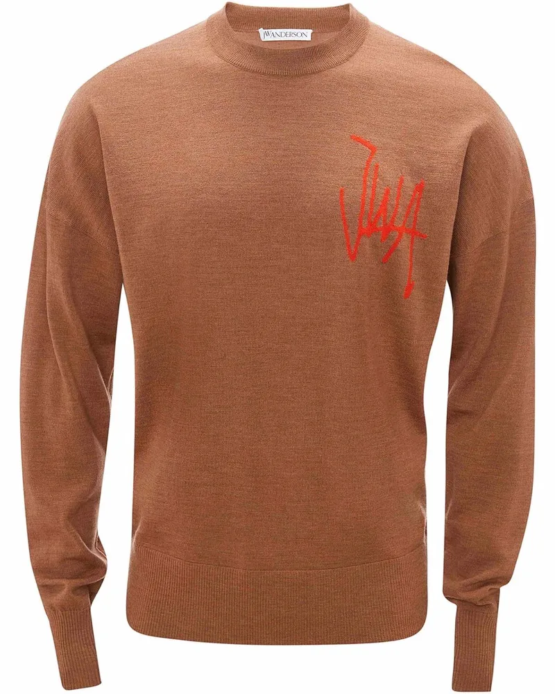 J.W.Anderson Pullover mit Intarsien-Logo - Braun Braun