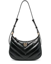 Pinko Halbrunde Schultertasche Schwarz