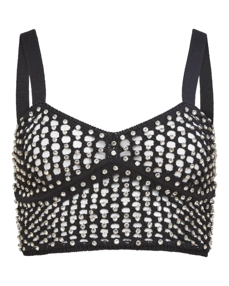 Fleur Du Mal Verziertes Oberteil - Schwarz Schwarz