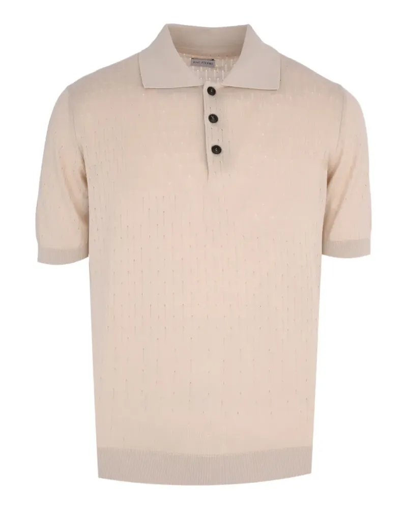 Pal Zileri open-knit cotton polo shirt - Nude Nude
